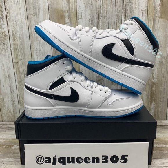 Air Jordan 1 Mid Laser Blue - Picture 3 of 6